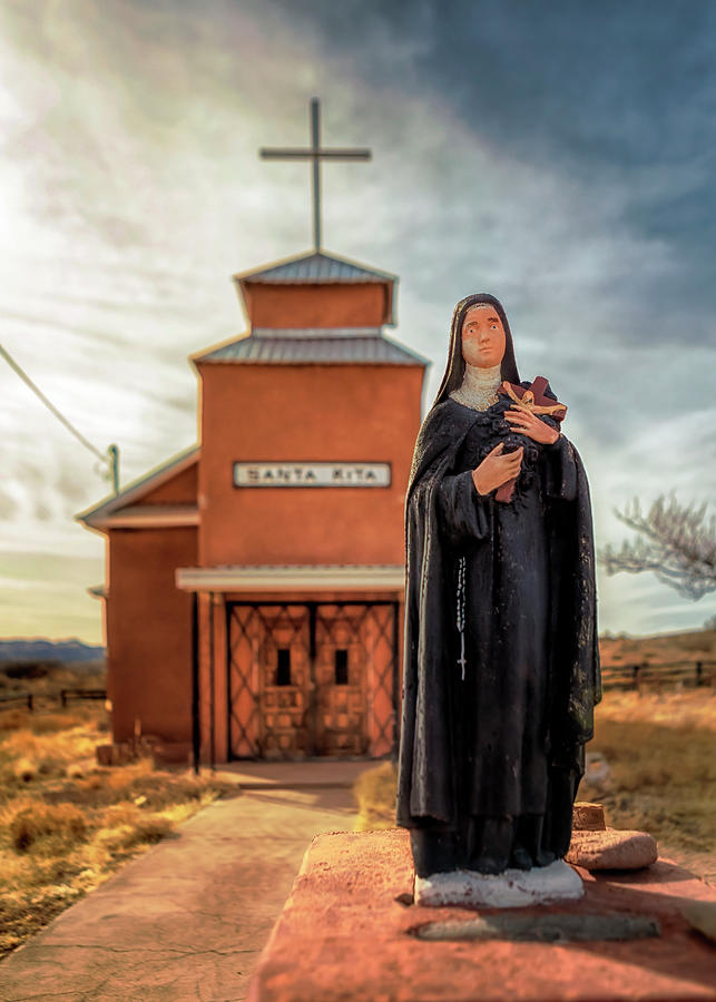 Saint Rita at Santa Rita Mission Church - Rilye NM - Ghost Town Photograph by Susan Rissi Tregoning