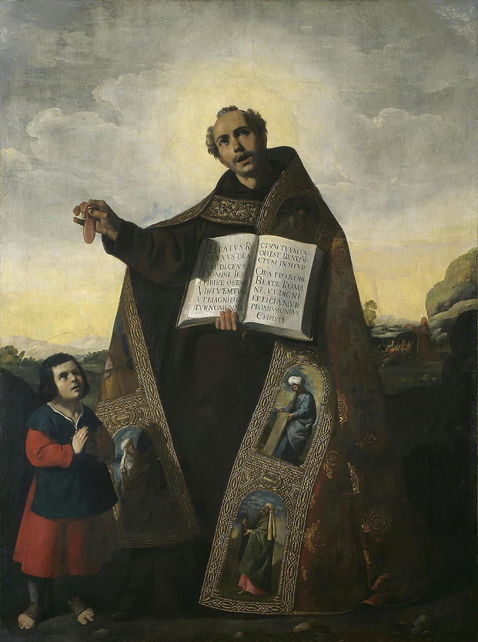 Saint Romanus of Antioch and Saint Barulas. Francisco de Zurbaran, Spanish, 1598-1664. Painting by Francisco De Zurbaran