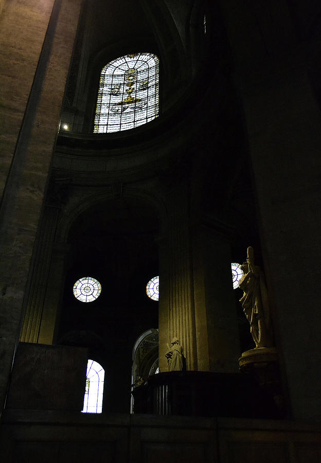 Saint Sulpice Windows and Light Photograph by Nadalyn Larsen