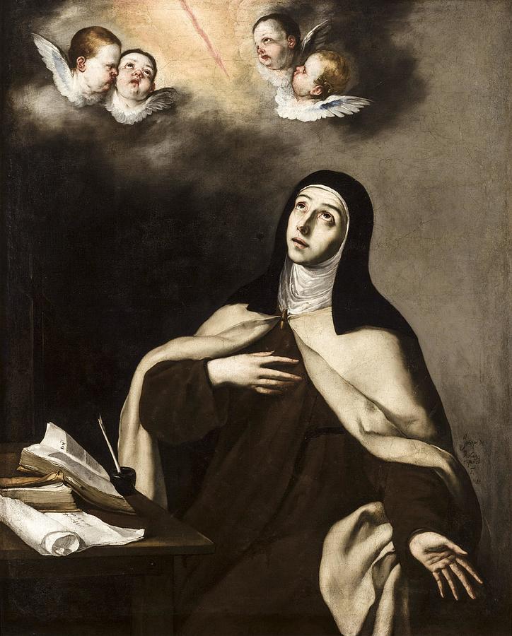 Jusepe De Ribera Painting - Saint Theresa  by Jusepe de Ribera