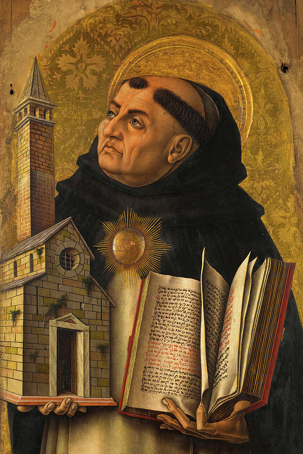 Carlo Crivelli Painting - Saint Thomas Aquinas, Friar by Carlo Crivelli