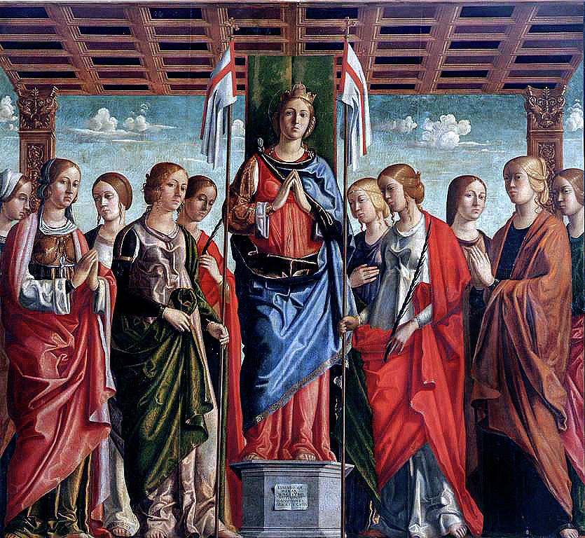 Saint Ursula Among The Virgins Giovanni Martini Da Udine Painting