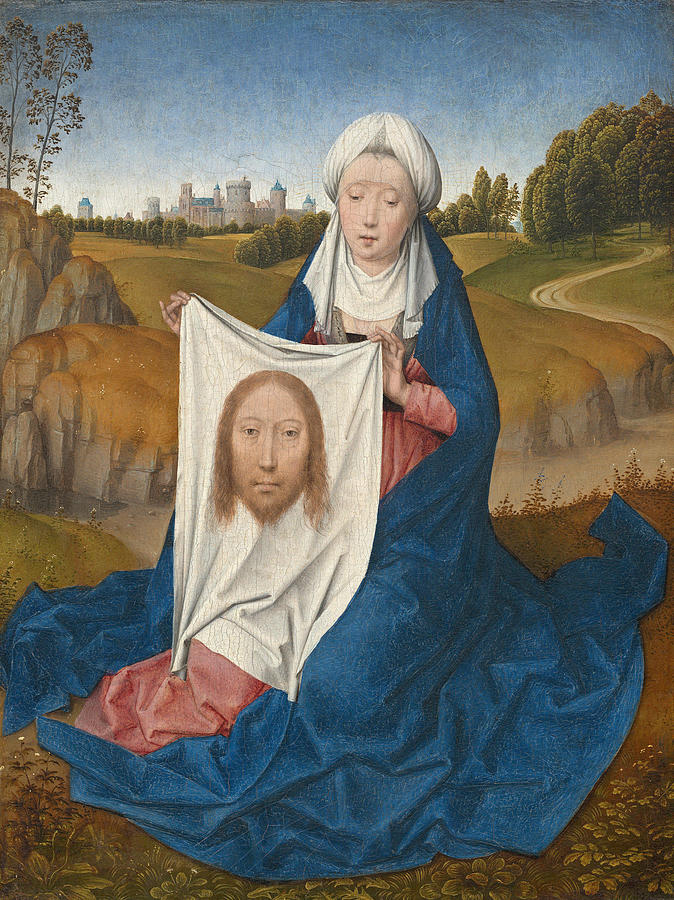Hans Memling Painting - Saint Veronica  obverse   by Hans Memling