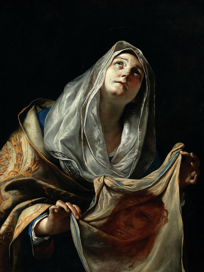 Mattia Preti Painting - Saint Veronica with the Veil, 1653 by Mattia Preti