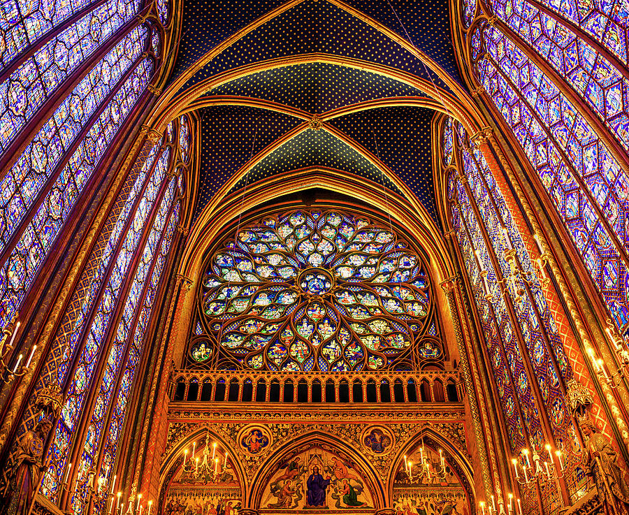 Sainte Chapelle Glass Photograph by Dee Potter