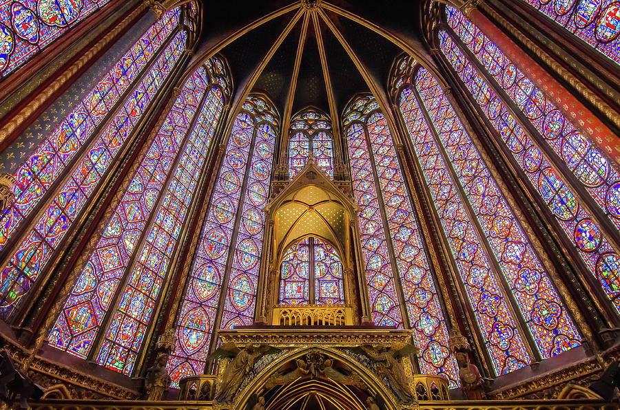 Sainte Chapelle Stained Glass in Paris Photograph by Alexios Ntounas