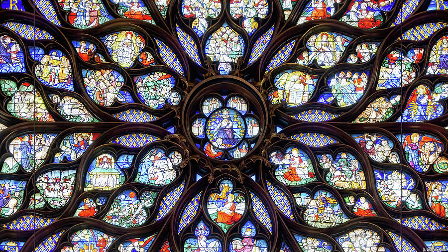 Sainte-Chapelle Paris Rose Window 03 Photograph by Weston Westmoreland