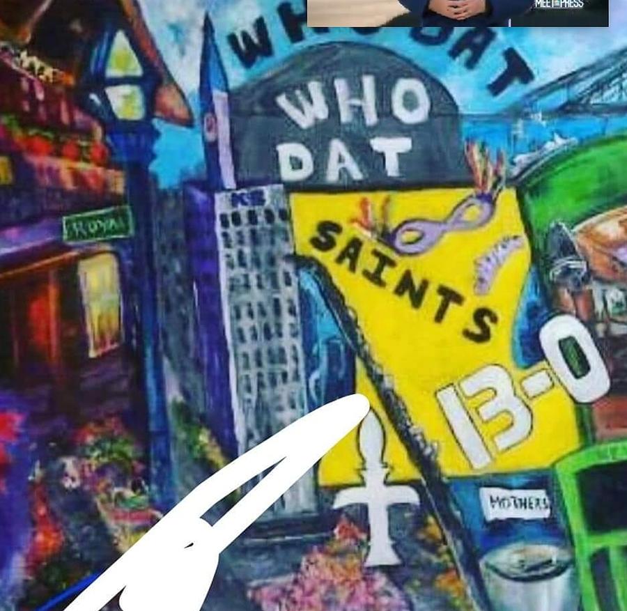 Saints Nation Painting by Julie TuckerDemps