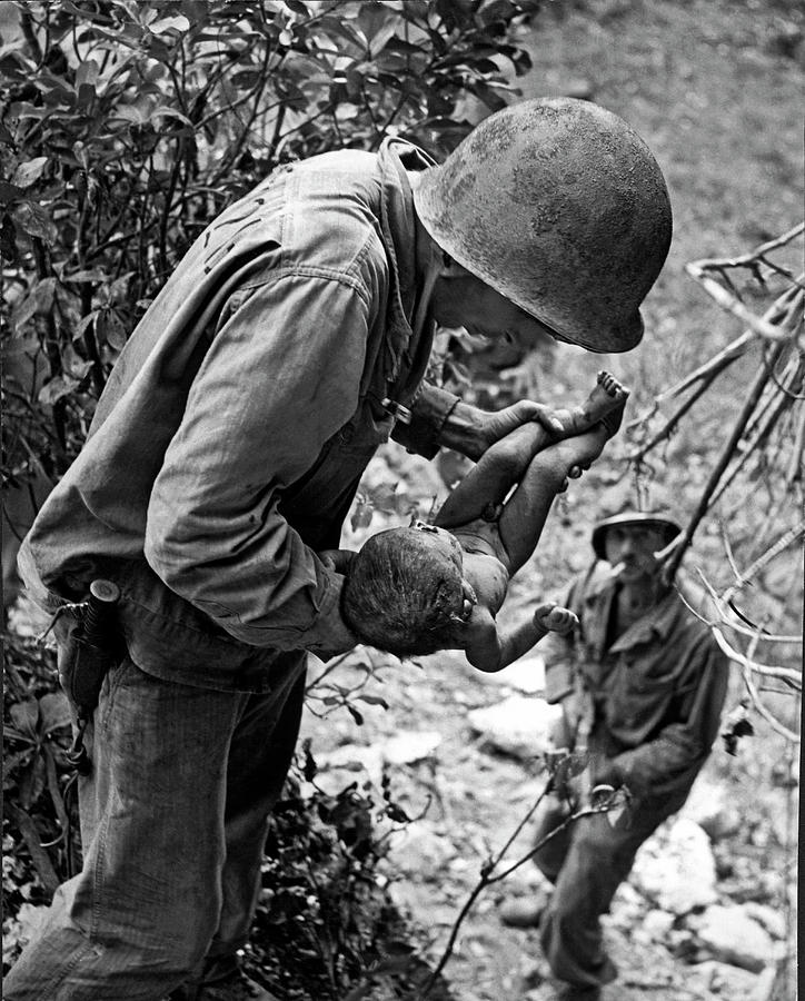 Saipan War Baby Photograph by Underwood Archives   W Eugene Smith