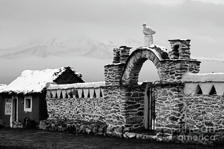 Sajama village church entrance Bolivia Photograph by James Brunker