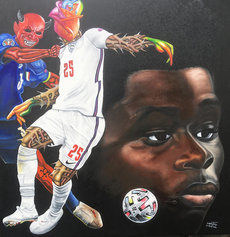 SAKA Euro2020 Hero Painting by O Yemi Tubi