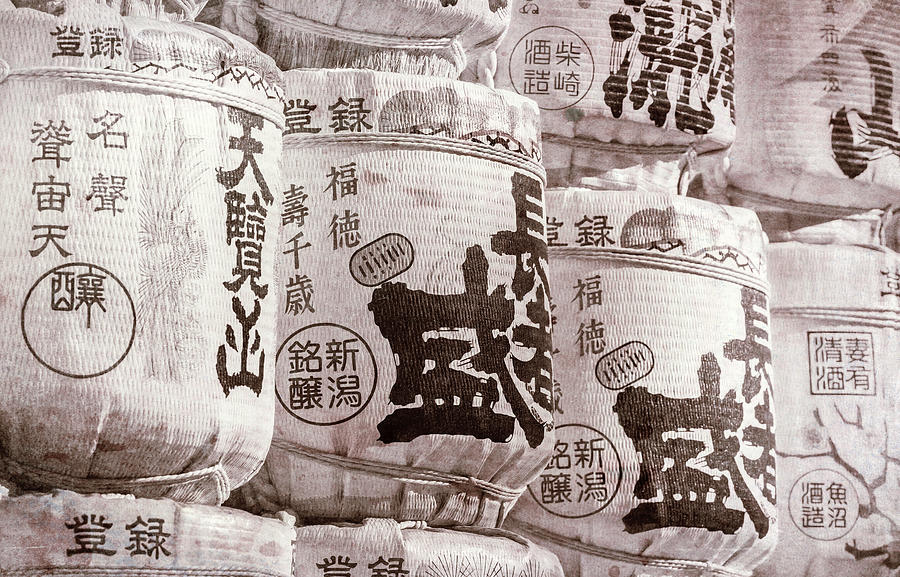 Sake Barrels Meiji Temple Tokyo Japan II Photograph by Joan Carroll