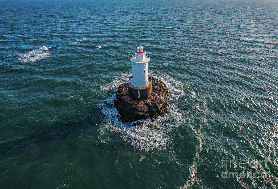 Sakonnet Light from Above Photograph by Diane Diederich - Fine Art America