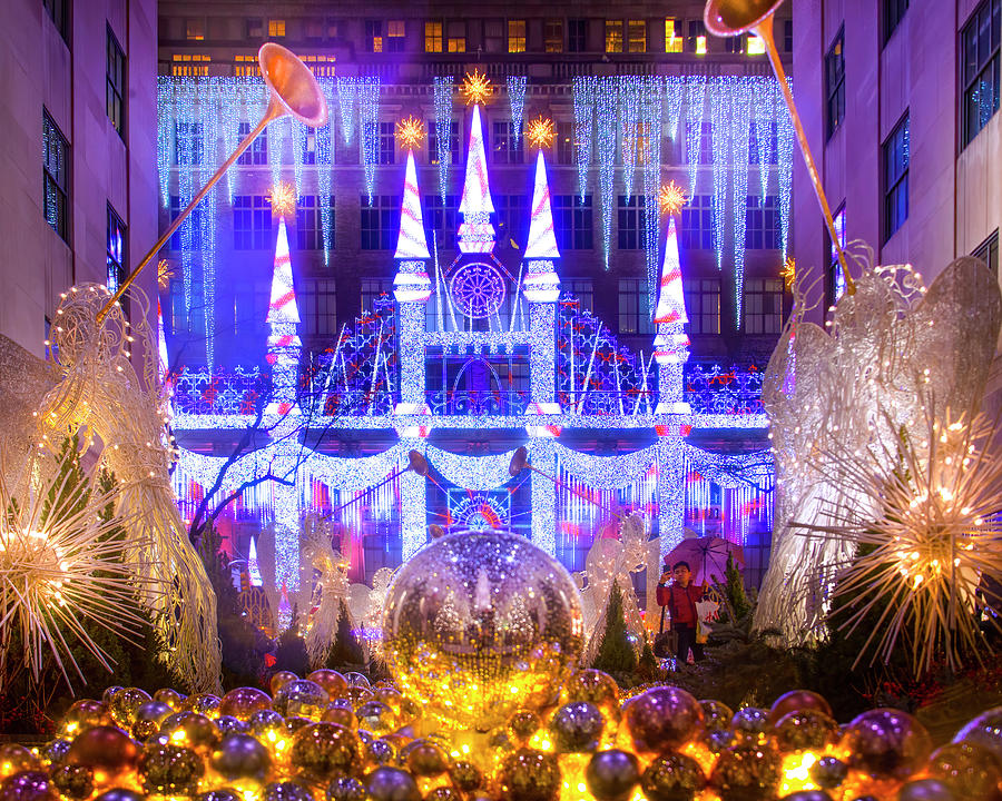Saks Fifth Avenue Holiday Light Show Photograph by Mark Andrew Thomas