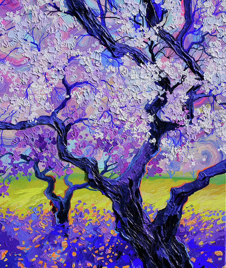 Spring Painting - Sakura blossom 2024 by Anastasia Trusova