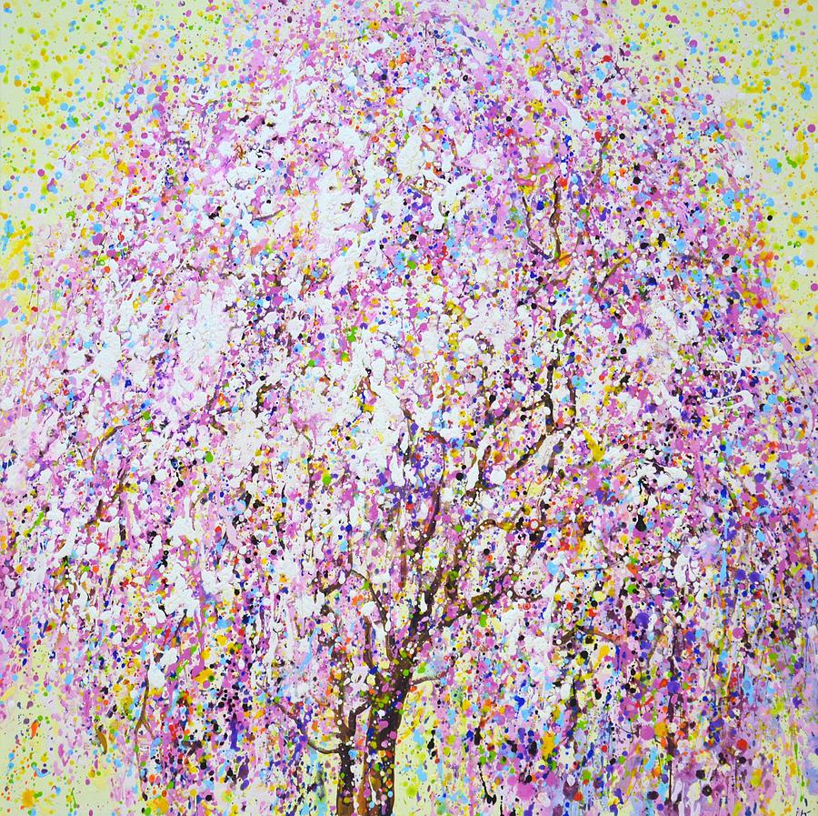 Sakura cherry blossoms Painting by Iryna Kastsova