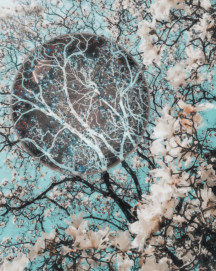 Abstract Mixed Media - Sakura by Jacky Gerritsen