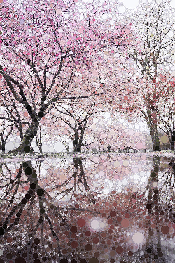 Sakura Spring Pink Mixed Media by Susan Maxwell Schmidt