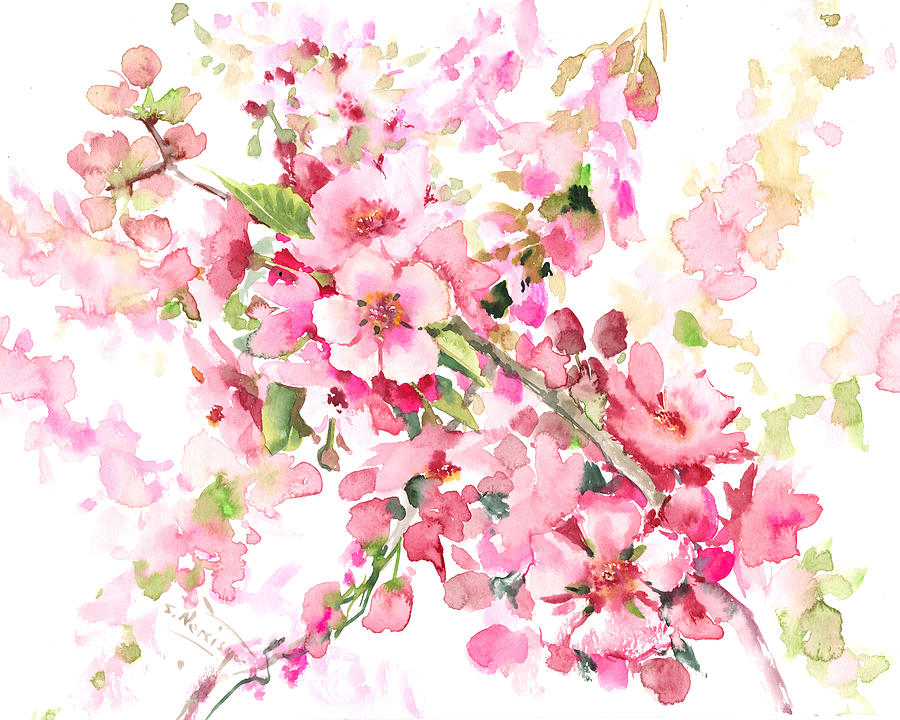 Sakura Painting by Suren Nersisyan