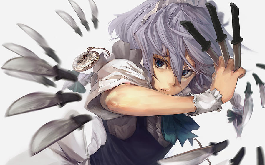 Sakuya Izayoi Knives Touhou Manga Touhou Project Protagonist Artwork Touhou Characters Izayoi 4392