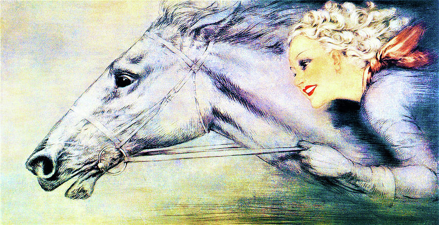 Salablet - Digital Remastered Edition Painting by Louis Icart