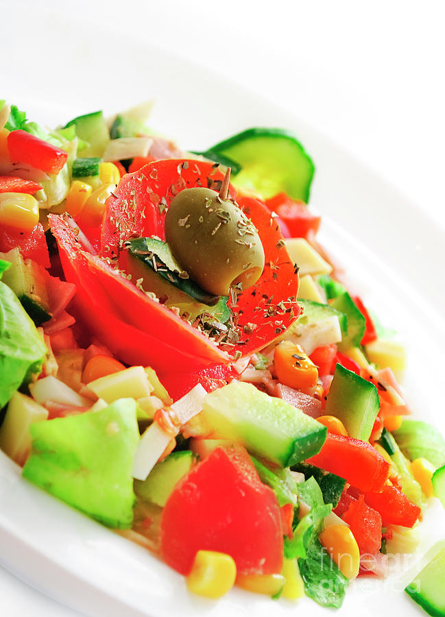 Salad with fresh vegetables Photograph by Jelena Jovanovic