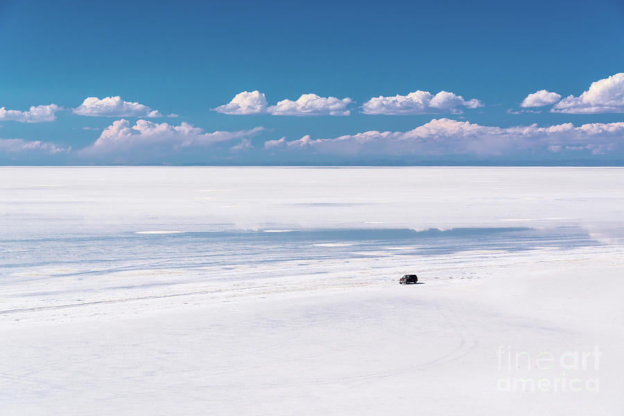 Space Photograph - Salar de Uyuni from above by Delphimages Photo Creations