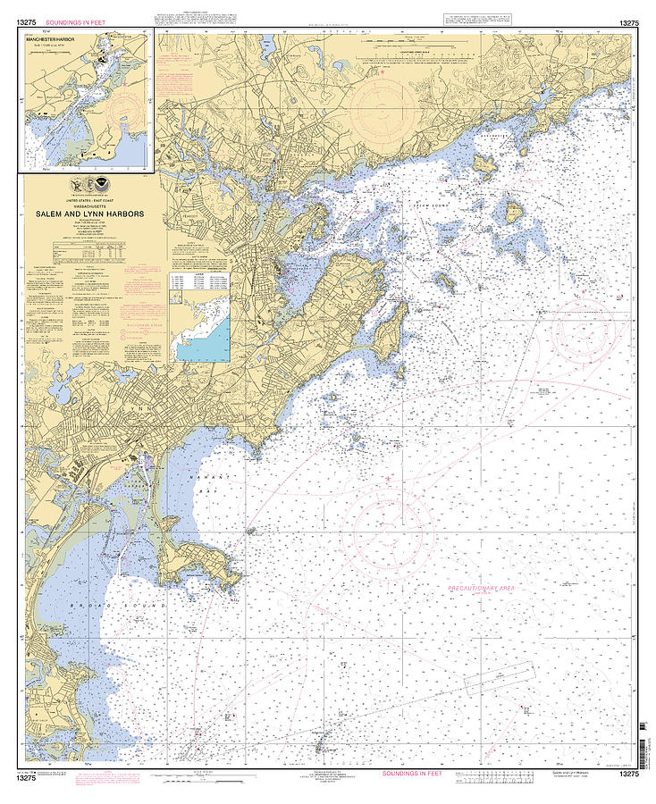 Salem And Lynn Harbors, Noaa Chart 13275 Photograph by Nautical Chartworks