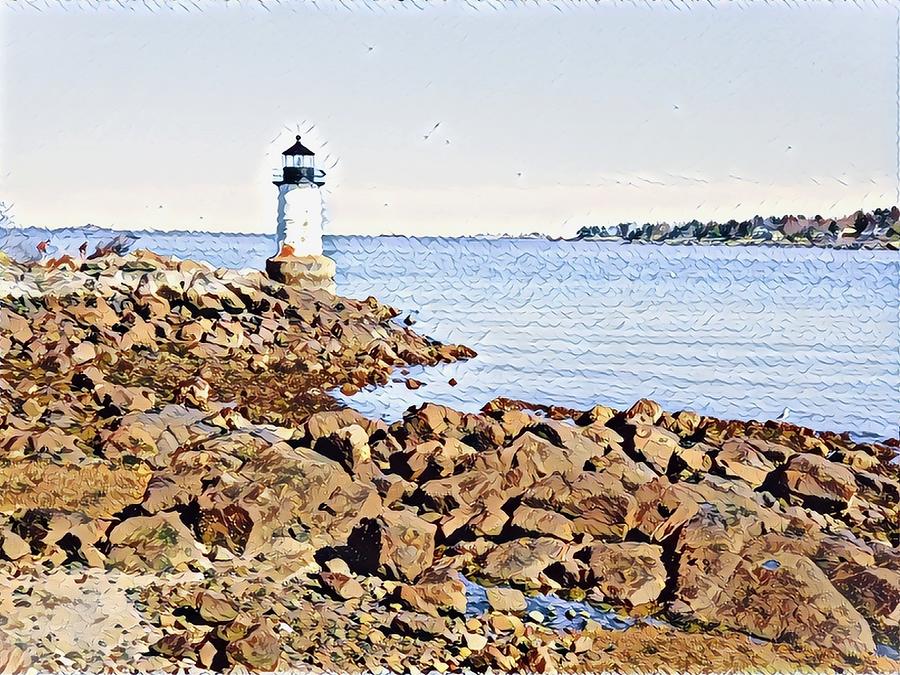 Salem MA - lighthouse Photograph by Adam Green