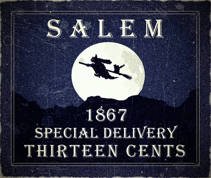 Salem Special Delivery - 13cts. - Mail Art Digital Art by Fred Larucci