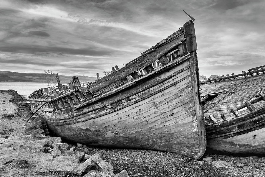 Salen wreck Pavonia, mono Photograph by Steev Stamford