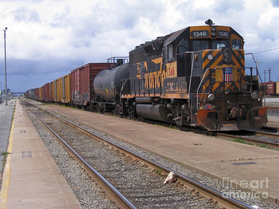 Salinas Freight Train Photograph by James B Toy