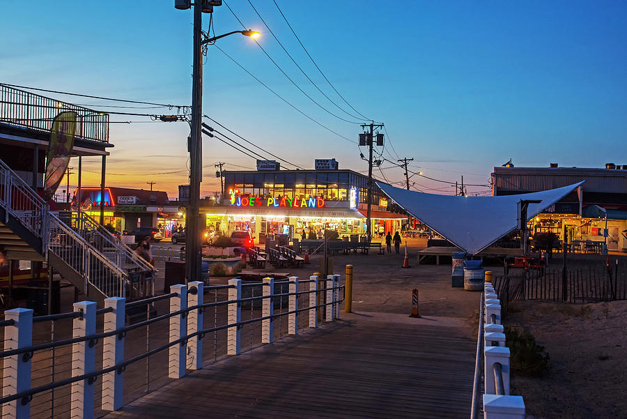 Salisbury Beach Boardwalk at Sunset Photograph by Toby McGuire