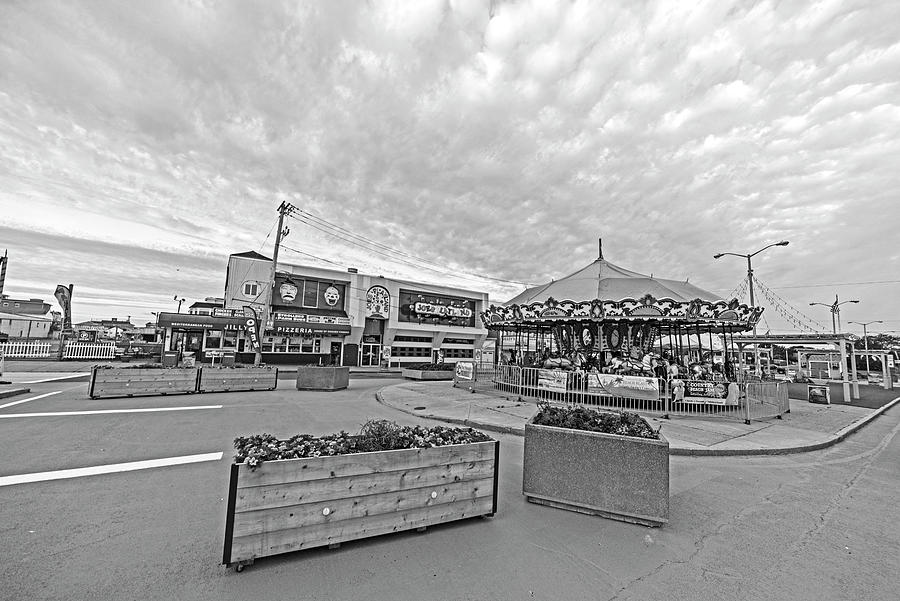 Salisbury Beach Carousel Sailsbury MA Black and White Photograph by Toby McGuire Salisbury Beach Carousel Sailsbury MA Black and White Photograph by Toby McGuire