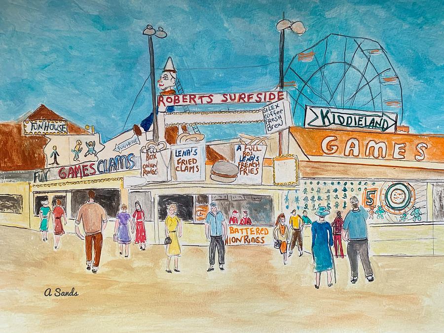 Salisbury Beach Memories Painting by Anne Sands