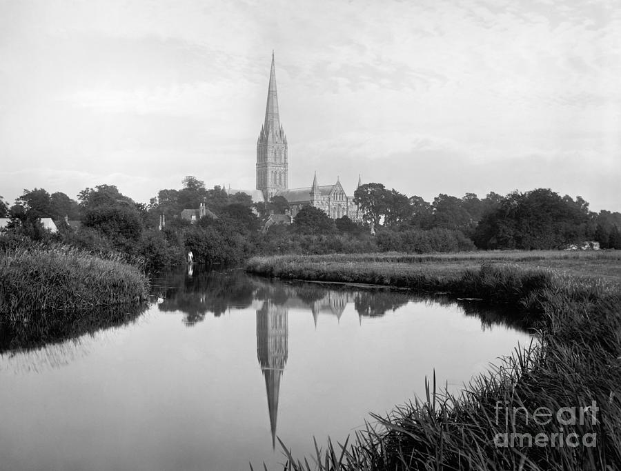 Salisbury Cathedral, c1915 Photograph by Granger