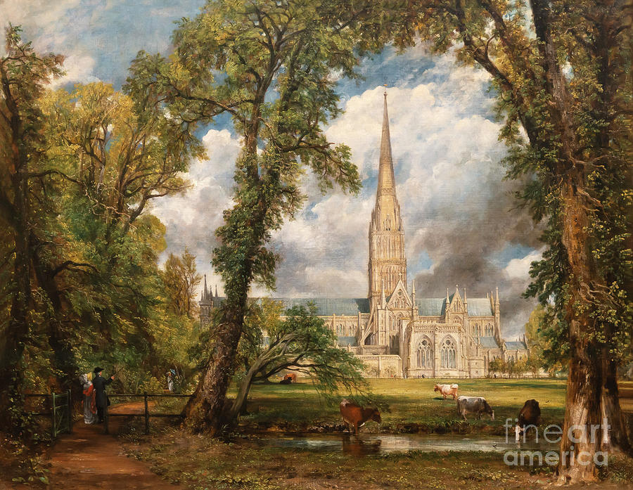 Salisbury Cathedral from the Bishop's Ground Photograph by John Constable