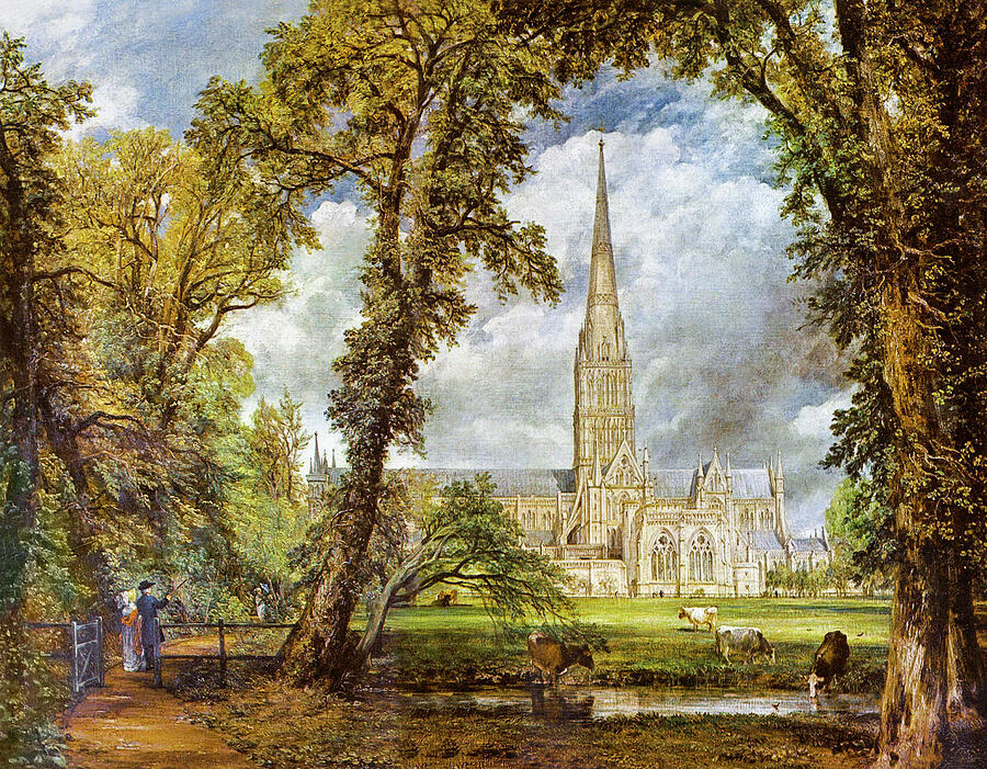 Salisbury Cathedral from the Bishop's Grounds by John Constable 1825 ...