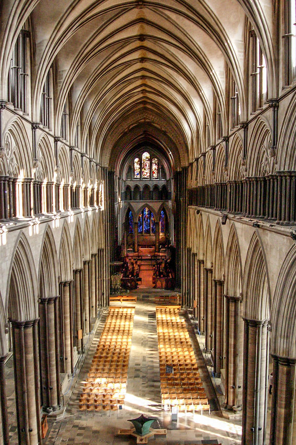 Salisbury Cathedral Interior Photograph by Alan Toepfer