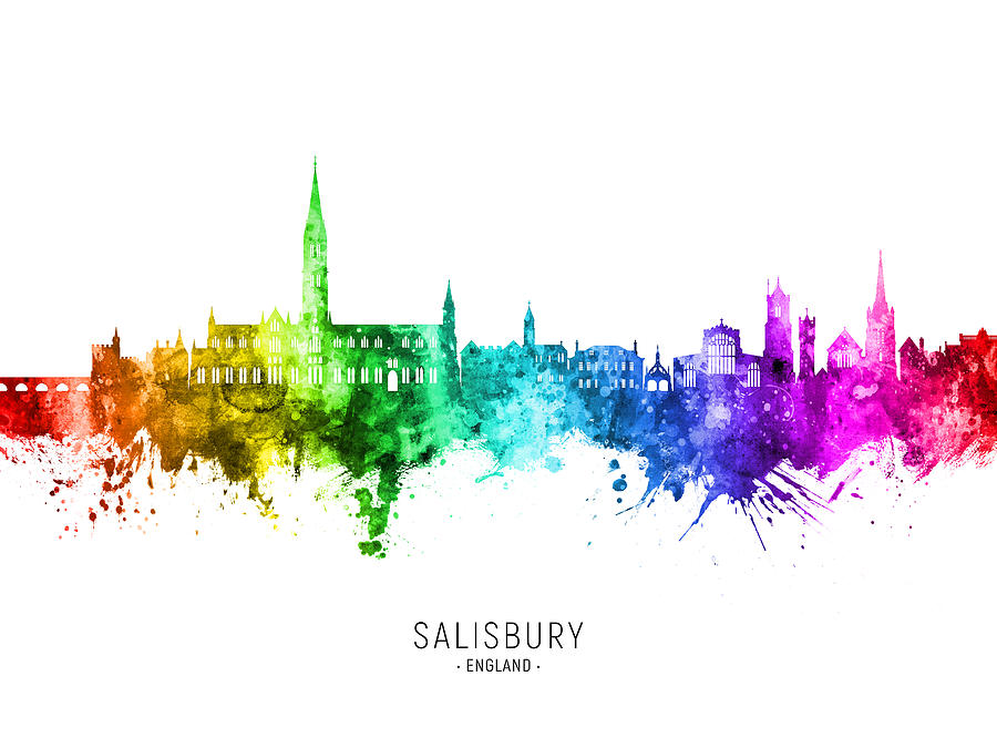 Salisbury England Skyline #27 Digital Art by Michael Tompsett
