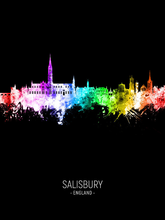 Salisbury England Skyline #36 Digital Art by Michael Tompsett