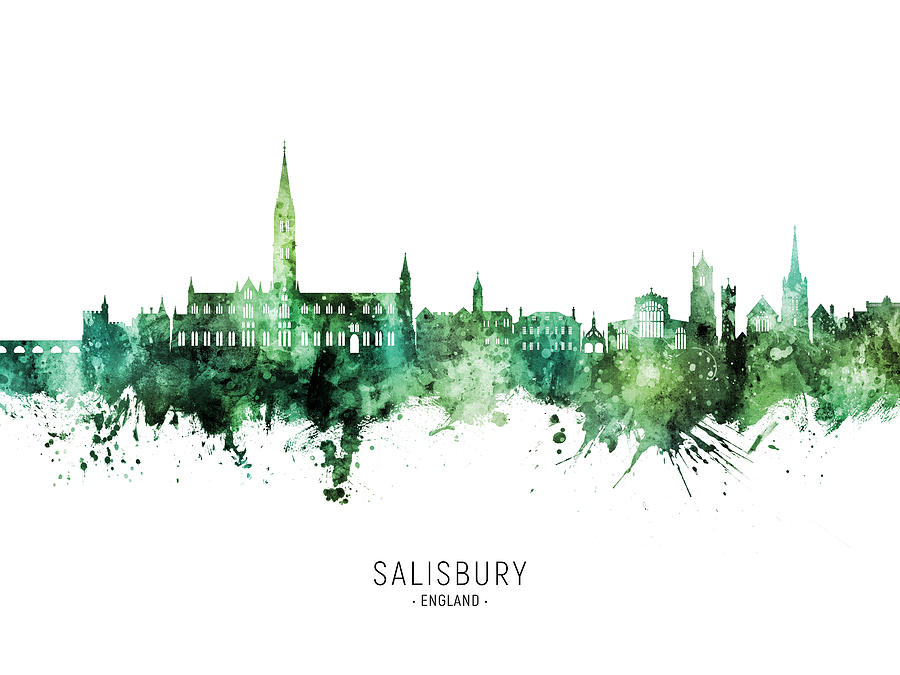 Salisbury England Skyline #81 Digital Art by Michael Tompsett