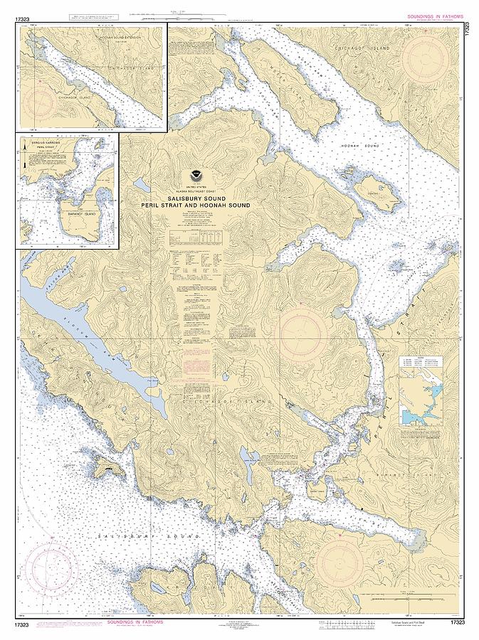 Salisbury Sound Peril Strait And Hoonah Sound Alaska, Noaa Chart 17323 ...