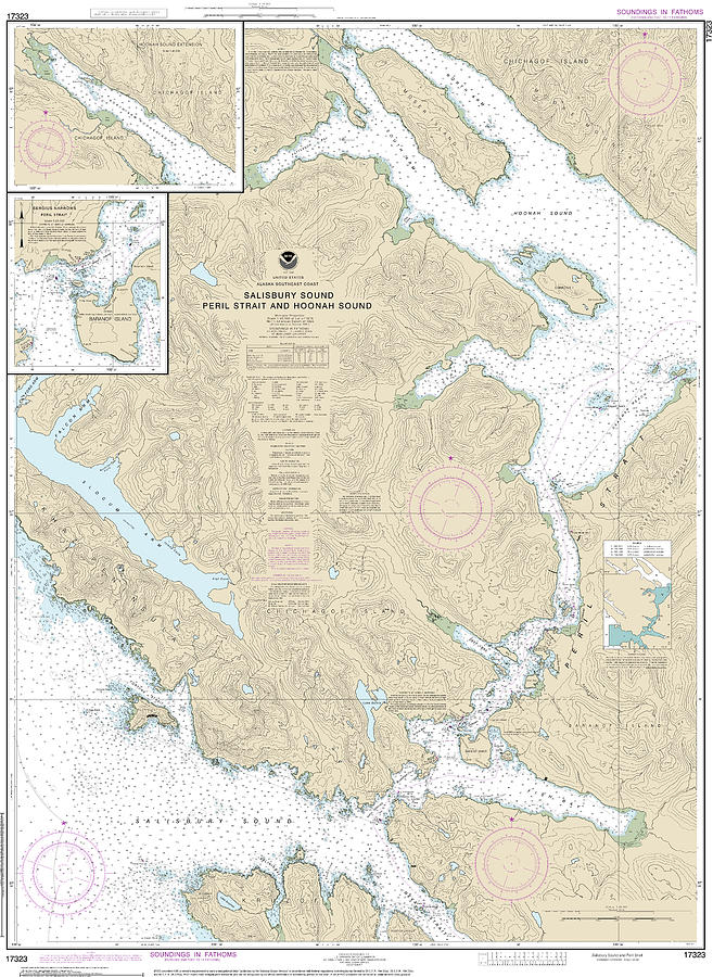 Salisbury Sound Peril Strait And Hoonah Sound Nautical Chart 17323 