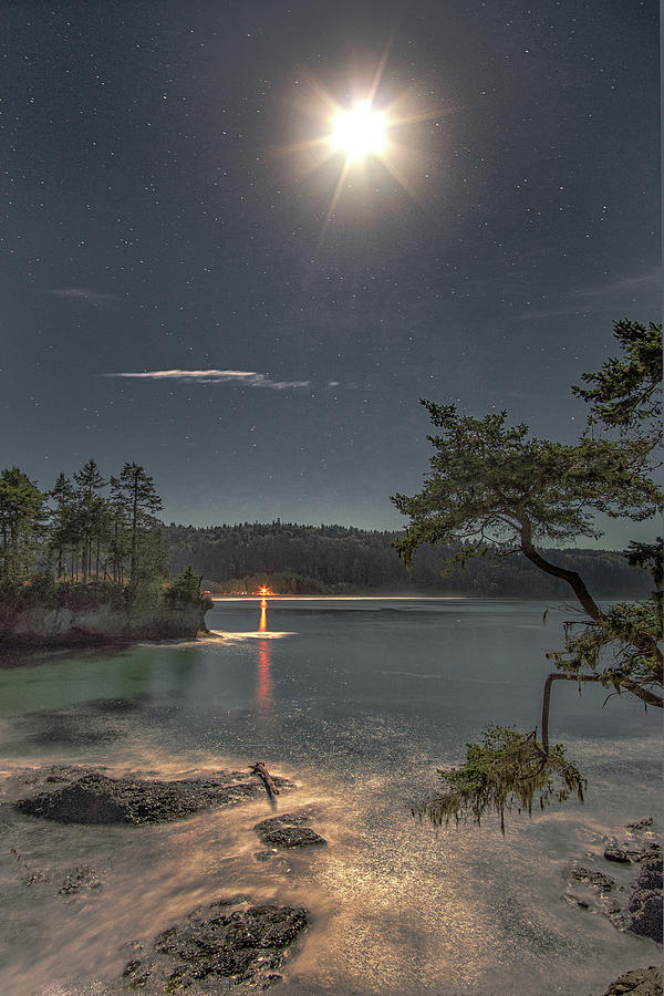 Salish Moonlight Photograph by Geoffrey Ferguson