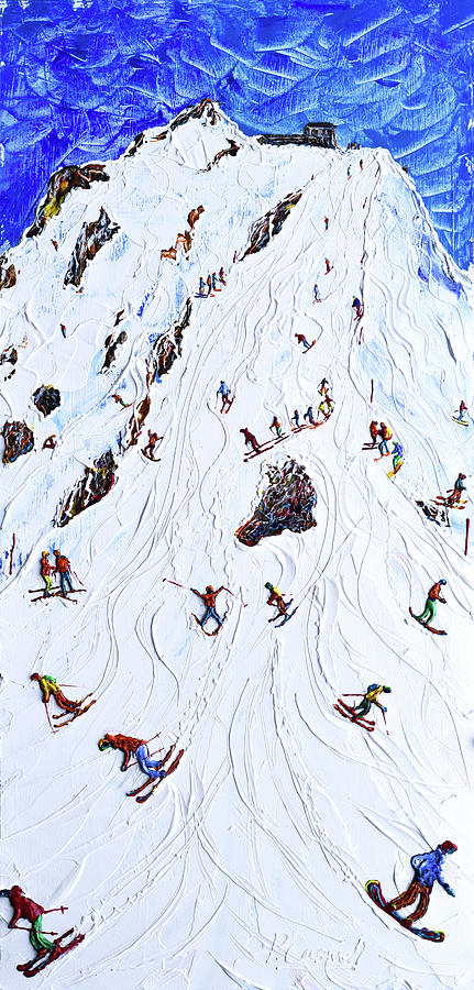 Saliure Meribel and Courchevel Painting by Pete Caswell