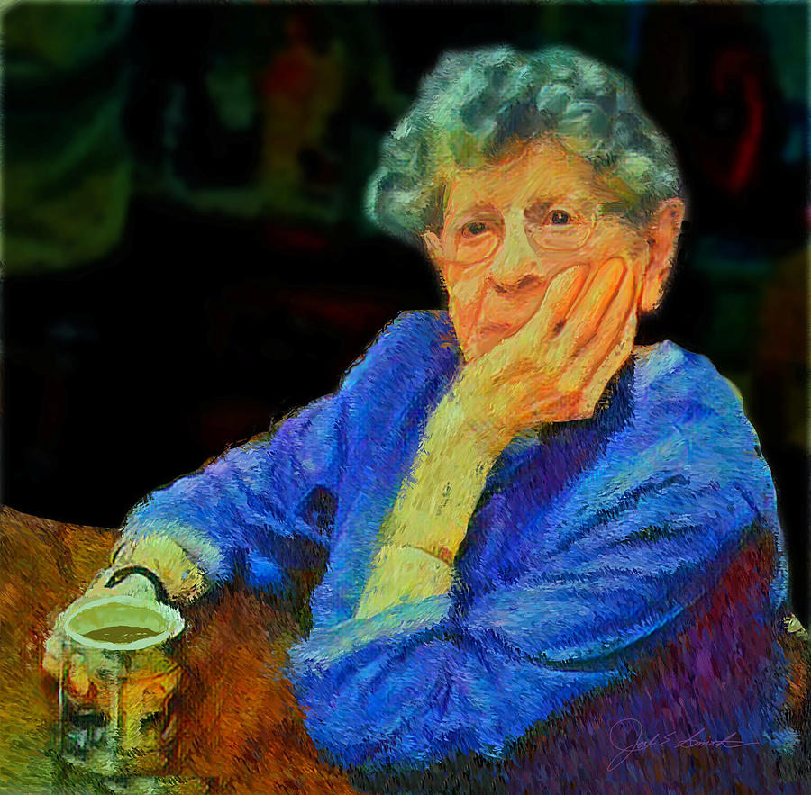 Sallie at 90 Painting by Joel Smith