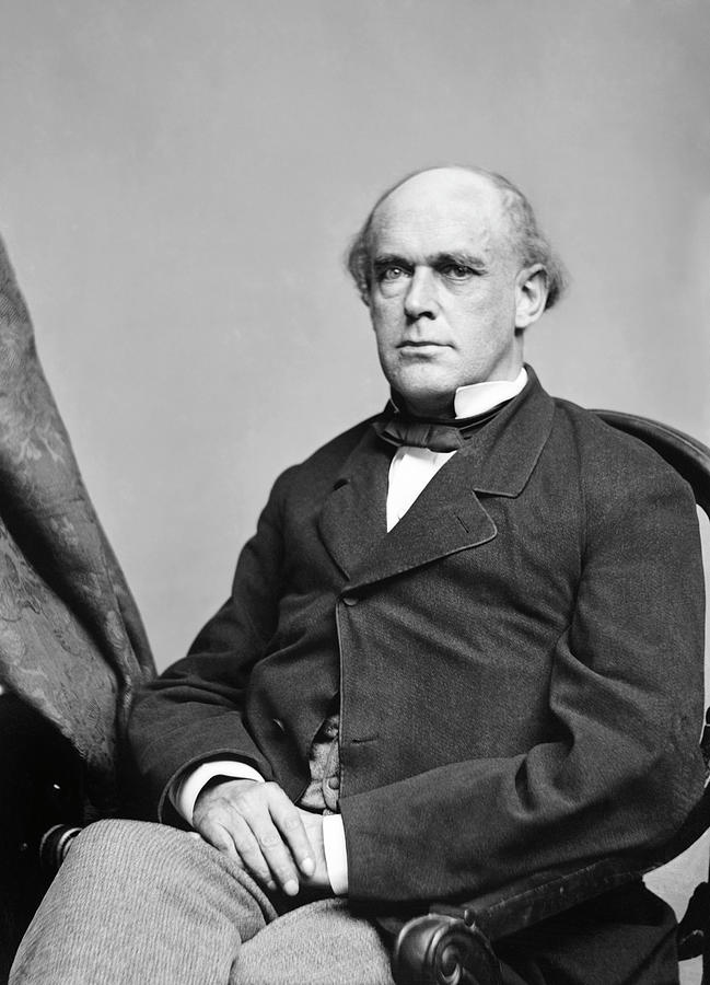 Salmon P. Chase Portrait - Circa 1861 Photograph by War Is Hell Store