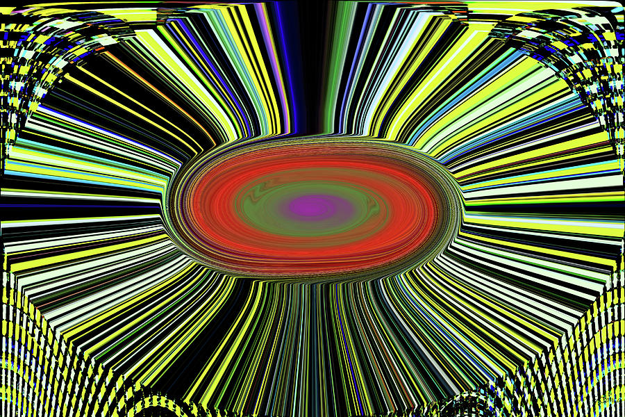 Salmon Police Boat Abstract # 0392#ps5a Digital Art by Tom Janca