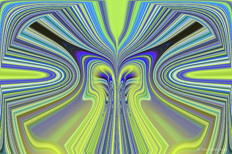 Salmon Police Boat Abstract #0392ps2f Digital Art by Tom Janca
